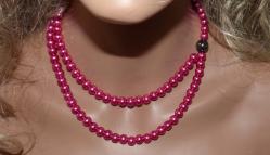 Collier fantaisie fuchsia