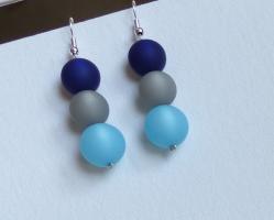 Boucles d'oreilles polaris bleu