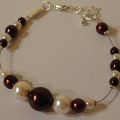 Bracelet mariage chocolat / marron