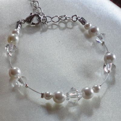 Bracelet mariage blanc cristal