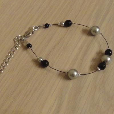 Bracelet mariage ivoire noir