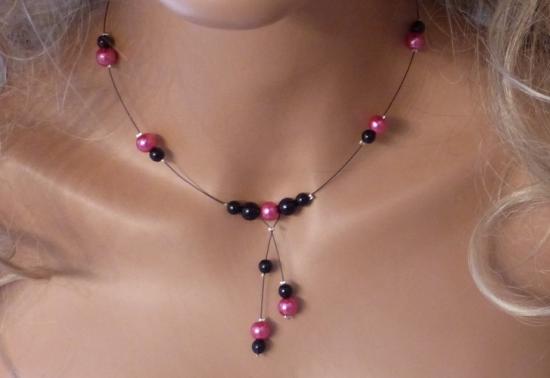 Collier Fuchsia noir