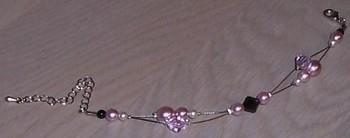 Bracelet mariage rose noir ivoire